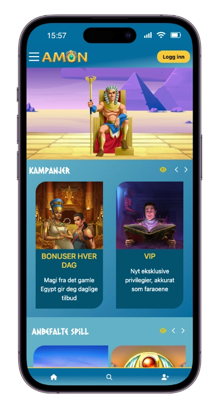 Application mobile de Amon Casino